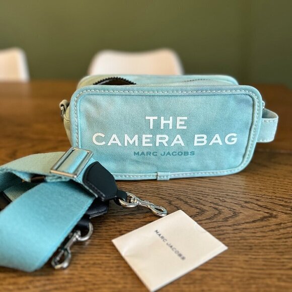 NWT!Marc Jacobs The Camera Bag -Tie dye Blue -canvas - Picture 3 of 16